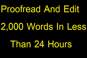 proofread and edit 1000words in 24hrs
