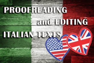 proofread and edit your italian texts