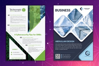 design business one sheet, sell sheet, product sheet