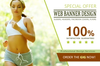design beautiful web banners, sliders and headers