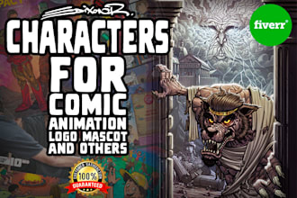 create premium characters for comic, animation and mascot