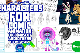 create premium characters for comic, animation and mascot