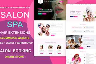 make hair and  beauty salon and spa website