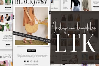 design fashion and luxury ltk instagram facebook post