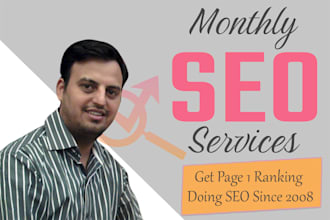 do monthly SEO of your website to get your website on page 1