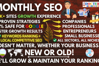 do monthly SEO service for google rankings