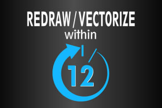 recreate, remake, redraw or redesign your logo
