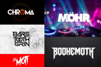 create a timeless dj music, artist or band logo