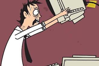 add your text and image to this funny office computer video