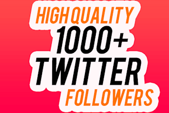 add permanent1000 TWITTER followers within 24 hours