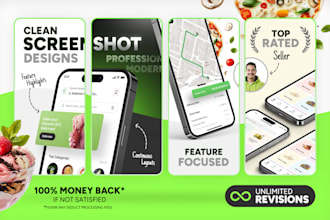 design app screenshots for app store and google play