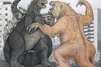 draw kaiju, monsters and cretures for speculative evolution