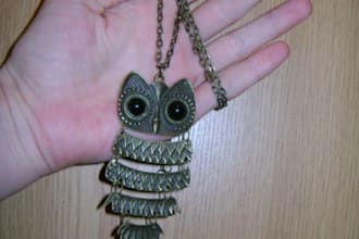 mail you this vintage owl necklace pendant