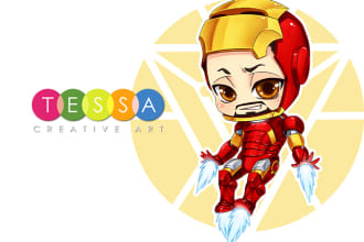 draw you as a superhero chibi