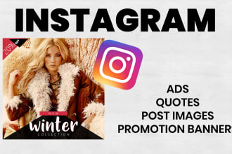 design professional instagram banners, ads, post images