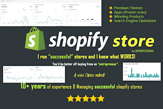 do shopify website design, create shopify website or store