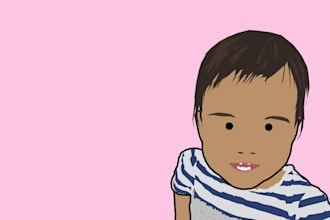 create a PROFESSIONAL julian opie styled cartoon caricature