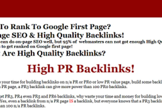 build 16 High PR links dofollow pr3 pr4 and pr5 and pr6 with low obl in a Google Penguin Friendly Style
