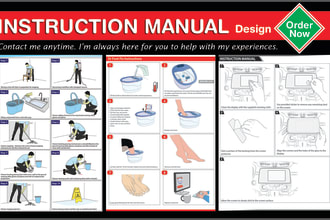 draw instruction manual, step by step for your product