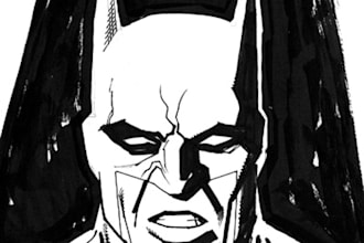 draw your SUPERHERO headshot by a pro comics artist for marvel and dc