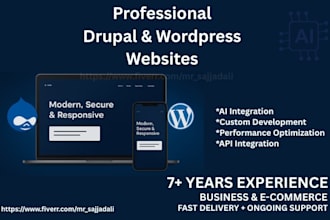 develop custom websites using drupal, wordpress or any cms