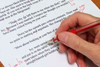 proofread any piece of writing, up to 2500 words in length,