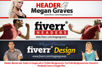 design youtube banner or facebook cover twitter or linkedin