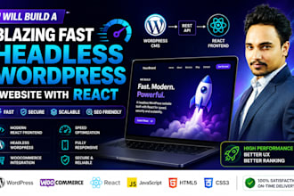 build a headless wordpress website with react or next