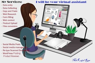 be your data entry virtual assistant