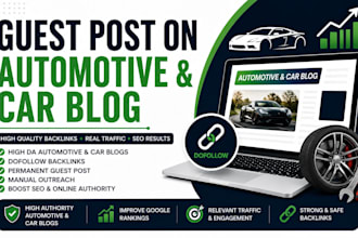 write and publish a guest post on automotive car blog