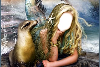 send you a fantastic mermaid pic with a face of your choice
