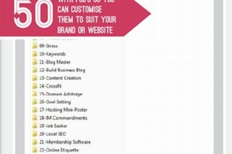 give you 50 editable Hot Niches Infographics