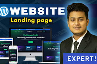 design your landing page or wordpress website with elementor pro