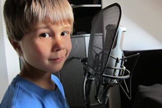 record 7 year old boy voice over