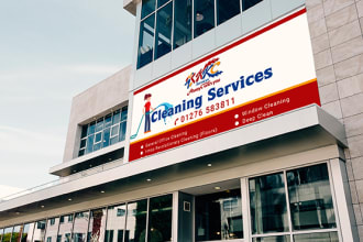 design banner, billboard, fabric banner and shop signboard
