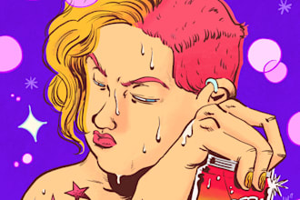 create a pop art style drawing