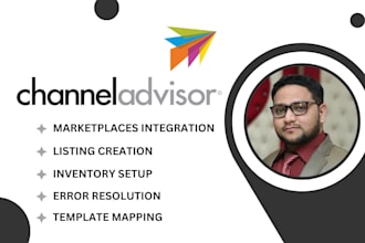provide rithum channeladvisor, integration, error resolution