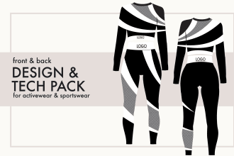 design custom fitness active wear and tech packs