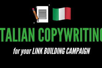 offer italian copywriting for your link building campaign