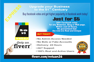 bring 350 top quality Ip vote or 200 FaceBook votes, for photo, app, video, like