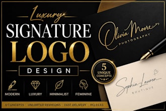design elegant luxury signature logo