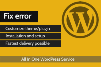 fix wordpress site errors, bug, update page content