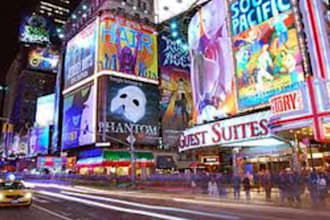 pass out flyers in Times Sqaure, NYC