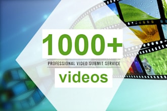 make a MANUAL video submission to 25 High Page Rank VlDEO sharing websites