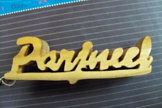 carve your name on wood and make a keychain just
