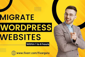 move or migrate your wordpress website within  1 hour