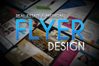 design real estate and medical flyers, brochures, catalog etc