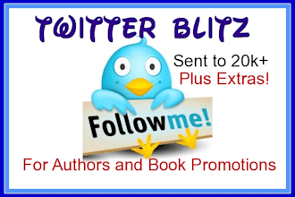 promote AUTHORS by tweeting your book to over 20k plus extra publicity