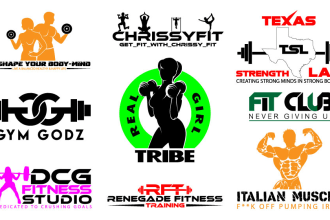 clothing design for gym fitness sports or bodybuilding logo