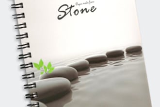 send you a waterproof, tree free stone paper notebook and 3 cool stone paper stickers